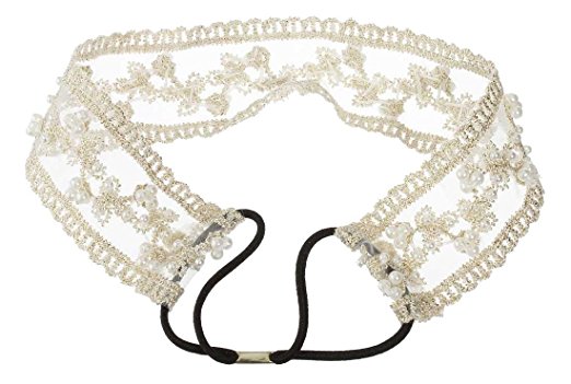 The factory direct sale of European and American foreign trade pure hand beaded jewelry with pearl hair accessories