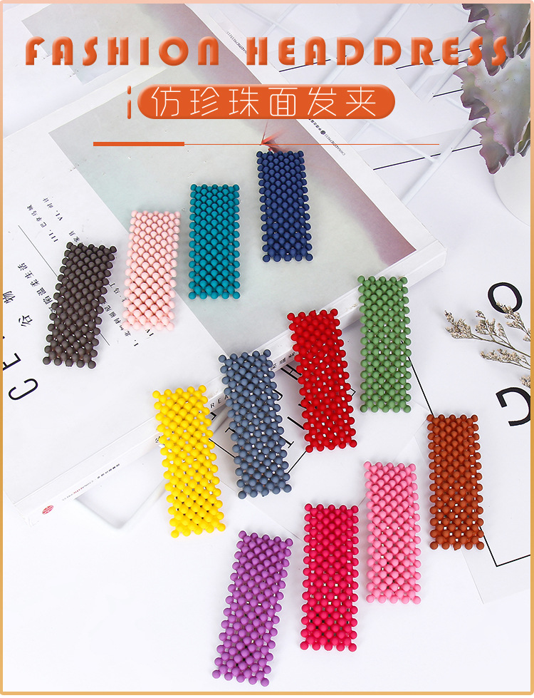 New popular imitation pearl face jewelry fashion BB clip lady simple headwear spot manufacturers direct sale