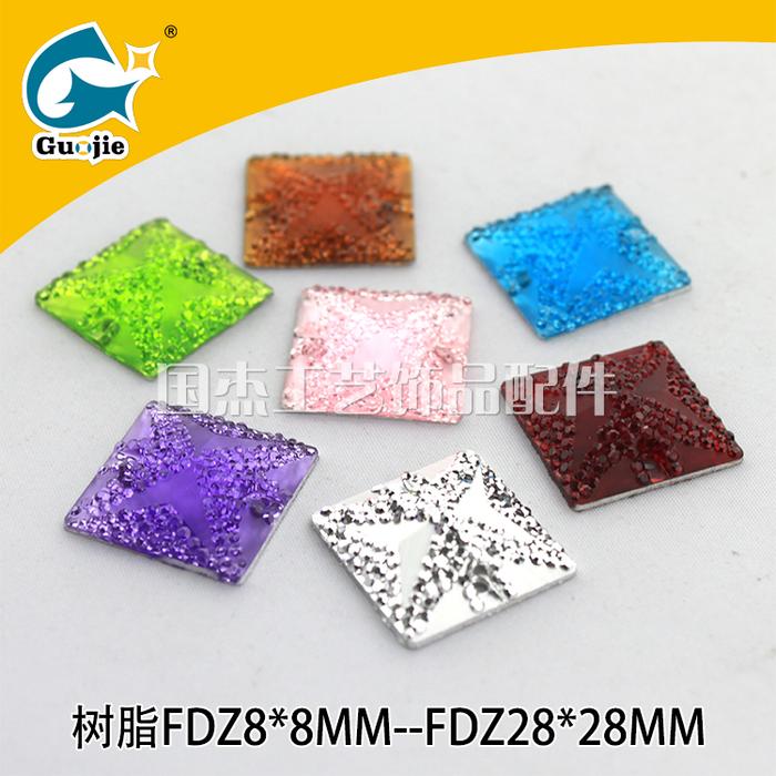 Resin square chamfering gemstones handmade craft diamonds diy diamond accessories Resin square chamfering gemstones handmade craft diamonds diy diamond accessories
