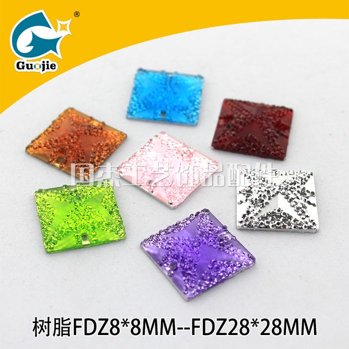 Resin square chamfering gemstones handmade craft diamonds diy diamond accessories Resin square chamfering gemstones handmade craft diamonds diy diamond accessories