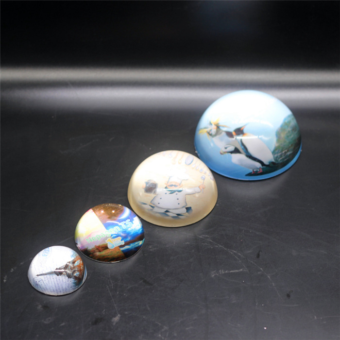 Crystal Hemisphere round Paperweight Glass Dome Jewelry Accessories Shizheng round Paster Decorative Craft