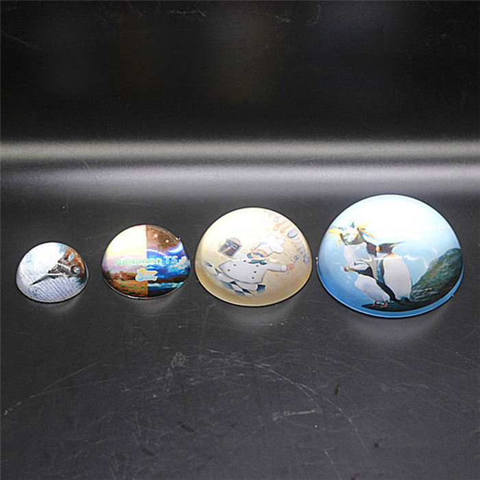 Crystal Hemisphere round Paperweight Glass Dome Jewelry Accessories Shizheng round Paster Decorative Craft