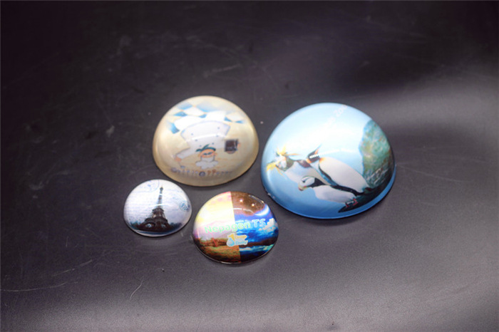 Crystal Hemisphere round Paperweight Glass Dome Jewelry Accessories Shizheng round Paster Decorative Craft