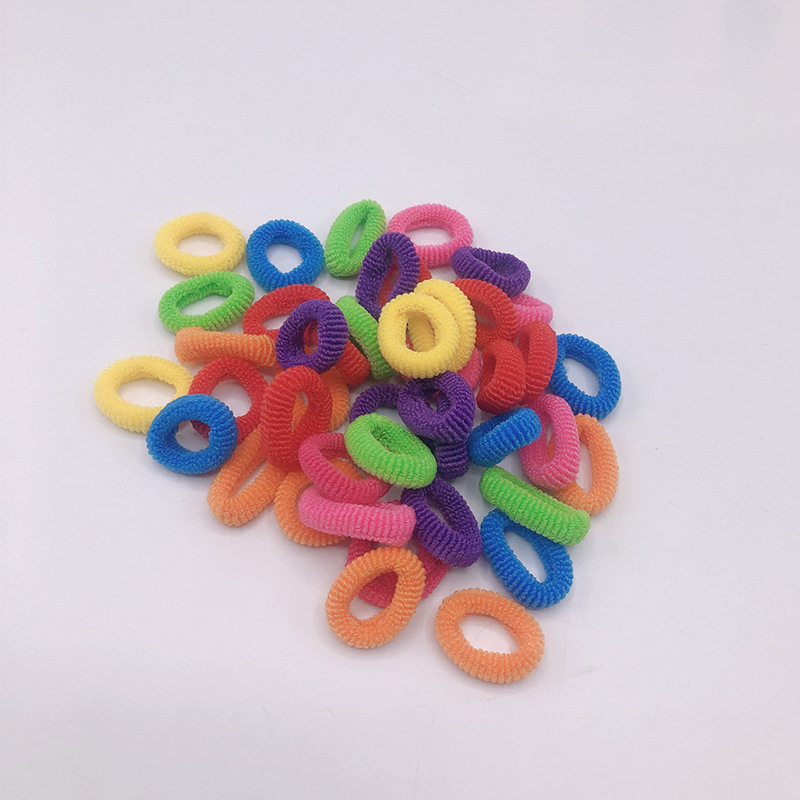 100-Piece Children's Hair Band Korean Candy Color Seamless Hair Band Stretch Fabric Craft Towel Hair Band Stall Hair Accessories for Women