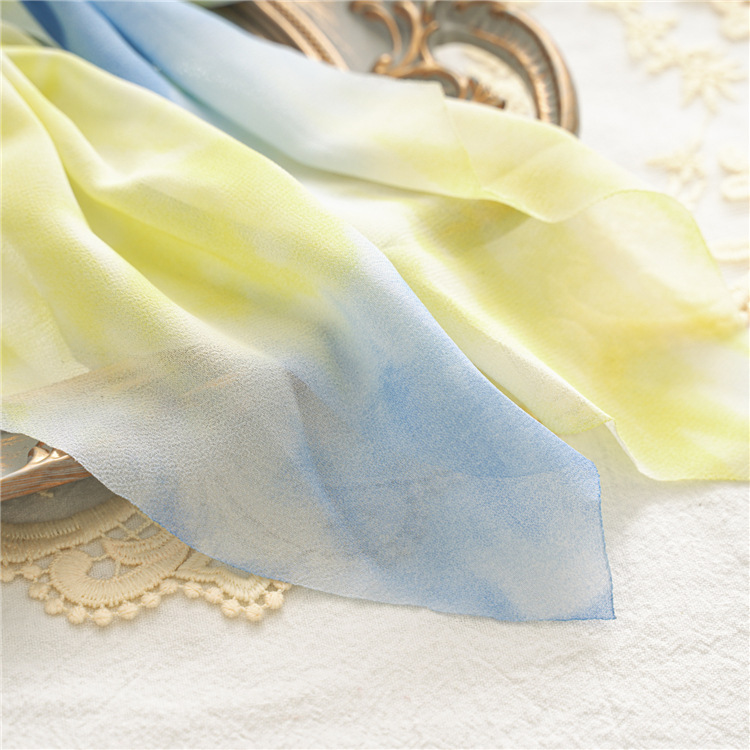 2021 Summer New Fabric Craft Spring Clip Women's Tie-Dye Bow Barrettes Long Bandeau Top Clip Hair Accessories