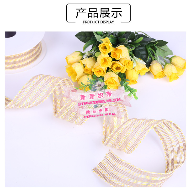 Yarn-Dyed Hemp Rope Ribbon Craft Gift Packaging Flowers Binding Packaging Tape Yarn-Dyed Ribbon Hair Accessories DIY Accessories Yarn-Dyed Hemp Rope Ribbon Craft Gift Packaging Flowers Binding Packaging Tape Yarn-Dyed Ribbon Hair Accessories DIY Accessories