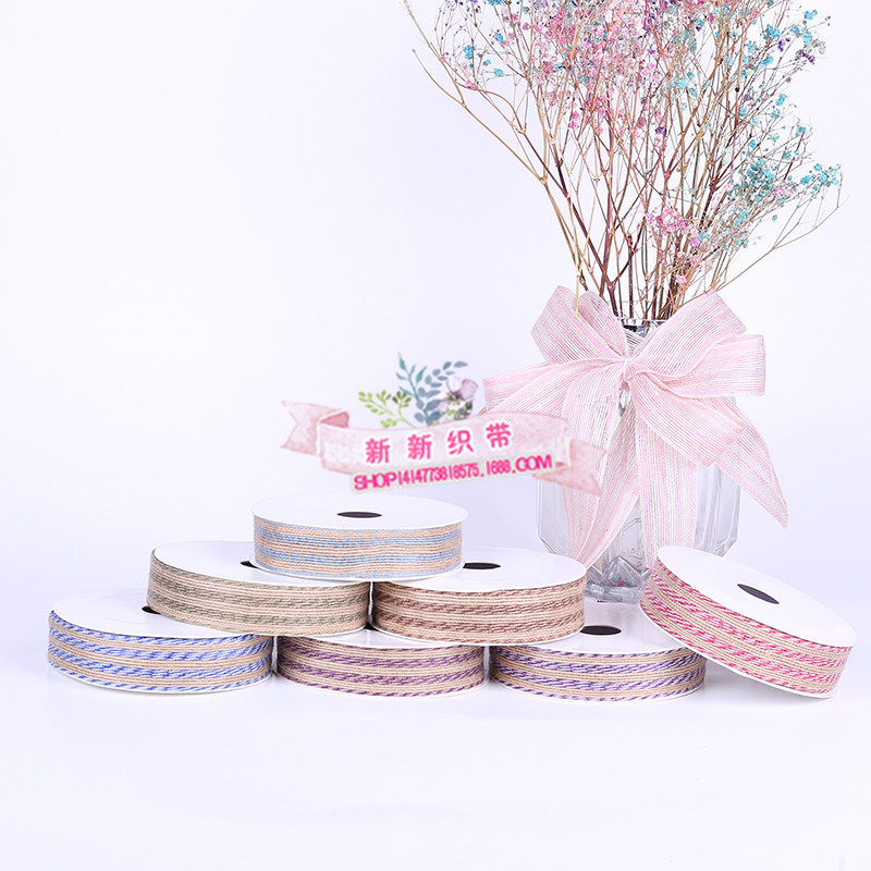 Yarn-Dyed Hemp Rope Ribbon Craft Gift Packaging Flowers Binding Packaging Tape Yarn-Dyed Ribbon Hair Accessories DIY Accessories Yarn-Dyed Hemp Rope Ribbon Craft Gift Packaging Flowers Binding Packaging Tape Yarn-Dyed Ribbon Hair Accessories DIY Accessories