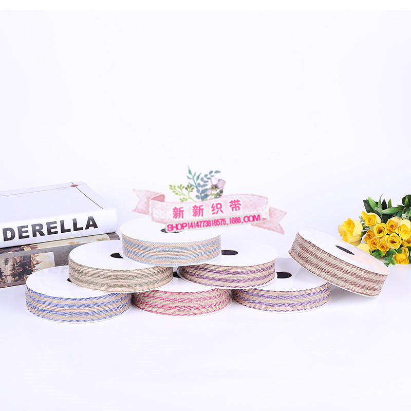 Yarn-Dyed Hemp Rope Ribbon Craft Gift Packaging Flowers Binding Packaging Tape Yarn-Dyed Ribbon Hair Accessories DIY Accessories Yarn-Dyed Hemp Rope Ribbon Craft Gift Packaging Flowers Binding Packaging Tape Yarn-Dyed Ribbon Hair Accessories DIY Accessories