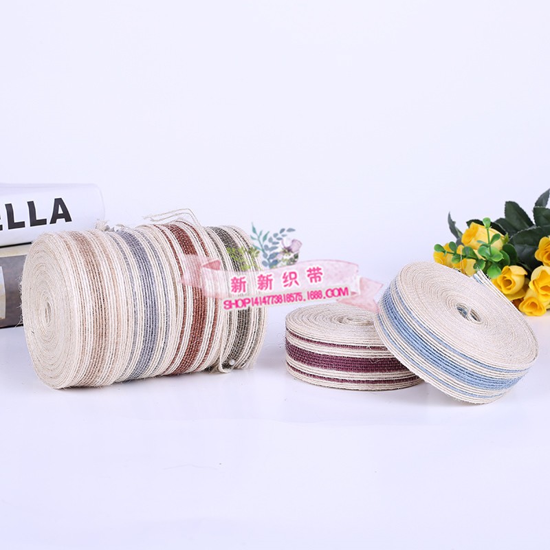 Yarn-Dyed Hemp Rope Ribbon Craft Gift Packaging Flowers Binding Packaging Tape Yarn-Dyed Ribbon Hair Accessories DIY Accessories Yarn-Dyed Hemp Rope Ribbon Craft Gift Packaging Flowers Binding Packaging Tape Yarn-Dyed Ribbon Hair Accessories DIY Accessories