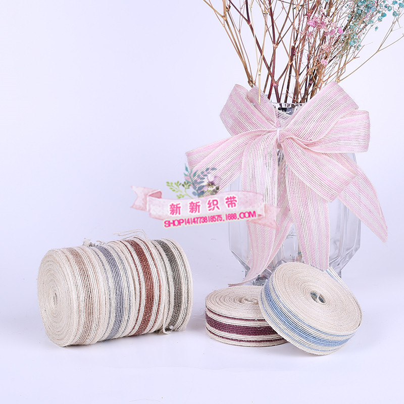 Yarn-Dyed Hemp Rope Ribbon Craft Gift Packaging Flowers Binding Packaging Tape Yarn-Dyed Ribbon Hair Accessories DIY Accessories Yarn-Dyed Hemp Rope Ribbon Craft Gift Packaging Flowers Binding Packaging Tape Yarn-Dyed Ribbon Hair Accessories DIY Accessories