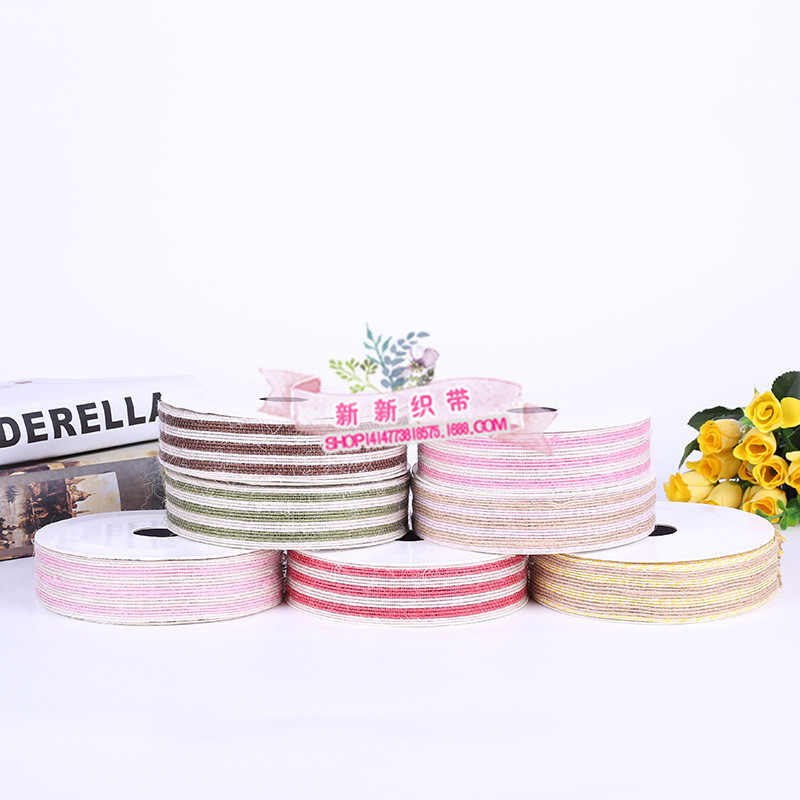 Yarn-Dyed Hemp Rope Ribbon Craft Gift Packaging Flowers Binding Packaging Tape Yarn-Dyed Ribbon Hair Accessories DIY Accessories Yarn-Dyed Hemp Rope Ribbon Craft Gift Packaging Flowers Binding Packaging Tape Yarn-Dyed Ribbon Hair Accessories DIY Accessories