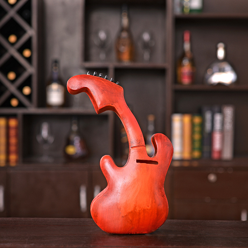 Retro European - style violin piggy bank creative home soft decorative resin craft gift decoration accessories