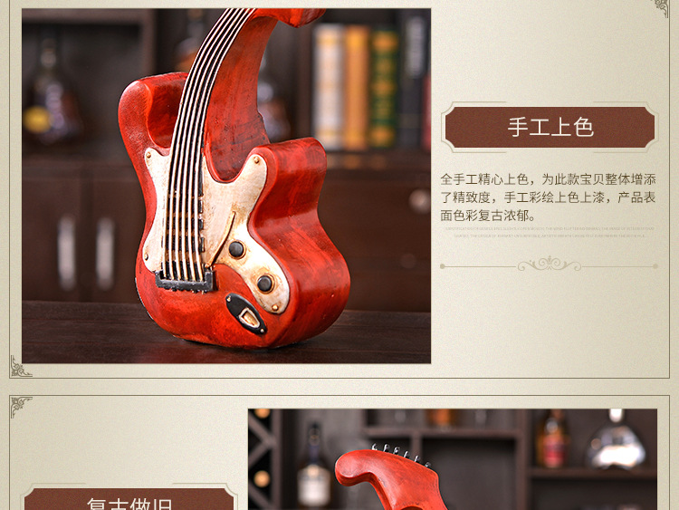 Retro European - style violin piggy bank creative home soft decorative resin craft gift decoration accessories