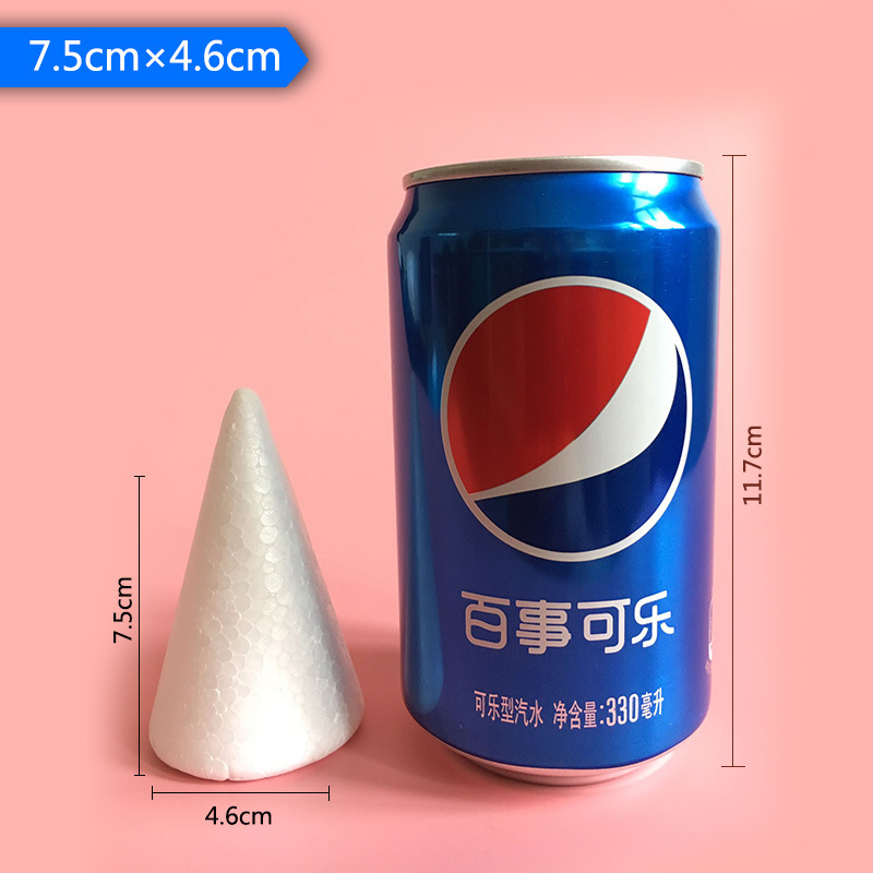 Foam Cone Cone Foam Ball Handmade DIY Art and Craft Kindergarten Accessories Expandable Polystyrene Early Education Material Package
