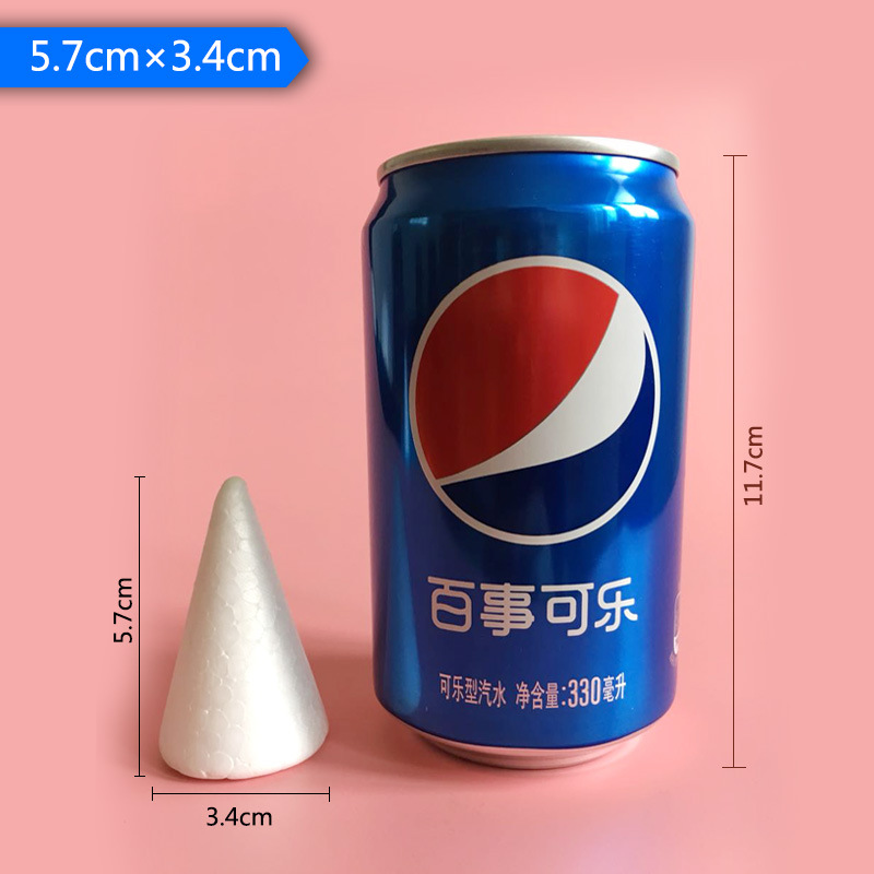 Foam Cone Cone Foam Ball Handmade DIY Art and Craft Kindergarten Accessories Expandable Polystyrene Early Education Material Package