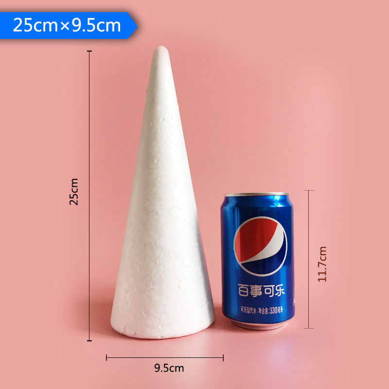 Foam Cone Cone Foam Ball Handmade DIY Art and Craft Kindergarten Accessories Expandable Polystyrene Early Education Material Package