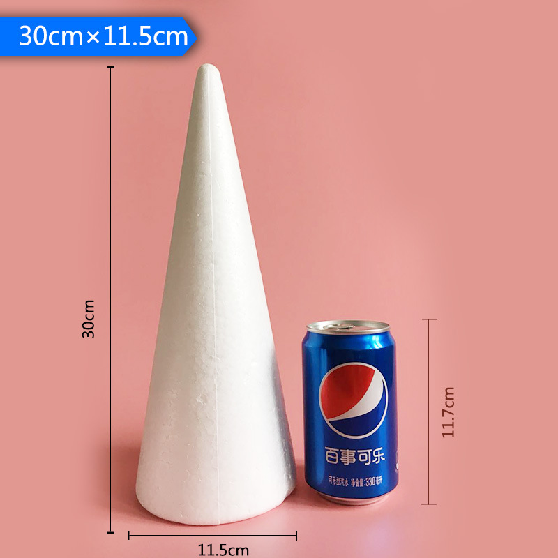 Foam Cone Cone Foam Ball Handmade DIY Art and Craft Kindergarten Accessories Expandable Polystyrene Early Education Material Package