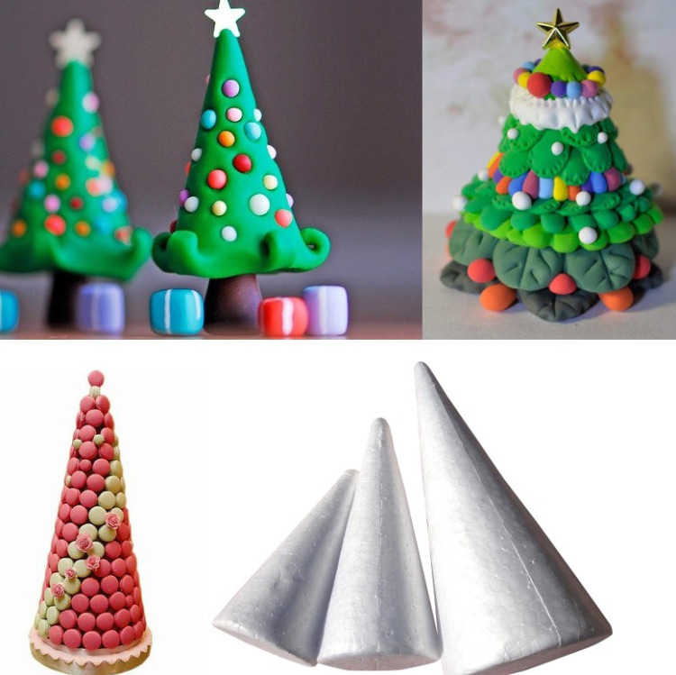 Foam Cone Cone Foam Ball Handmade DIY Art and Craft Kindergarten Accessories Expandable Polystyrene Early Education Material Package