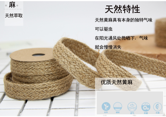 Factory Outlet clothing accessories knitted cotton hemp rope with rope braid DIY craft decoration volume Ribbon Ribbon