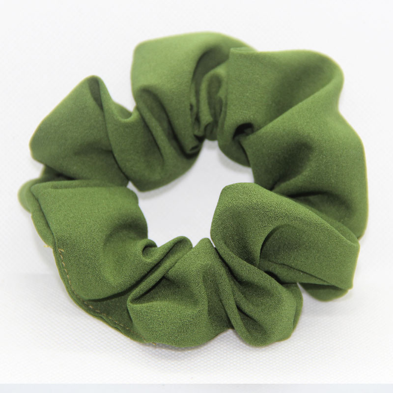 South Korea Imported Korean Jewelry Hair Accessories Candy Color Solid Color Fabric Craft Chiffon Hair Ring Headdress Flower Headwear Hair Rope