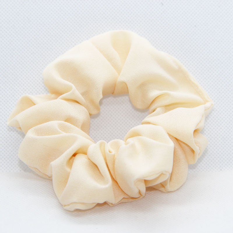 South Korea Imported Korean Jewelry Hair Accessories Candy Color Solid Color Fabric Craft Chiffon Hair Ring Headdress Flower Headwear Hair Rope