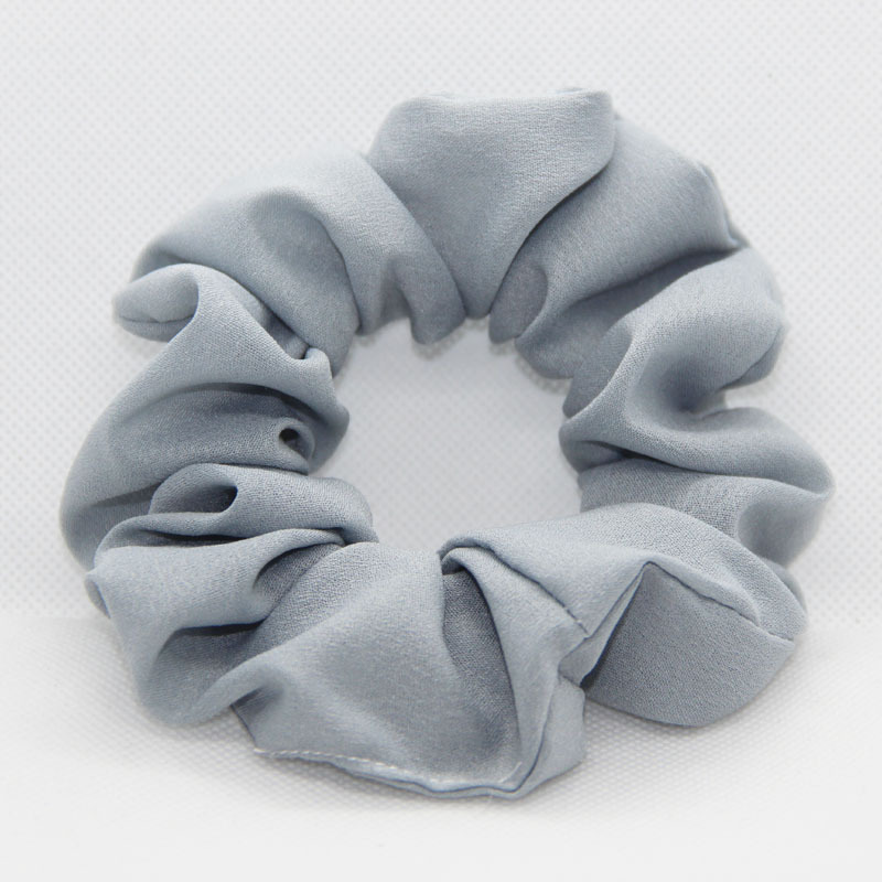 South Korea Imported Korean Jewelry Hair Accessories Candy Color Solid Color Fabric Craft Chiffon Hair Ring Headdress Flower Headwear Hair Rope