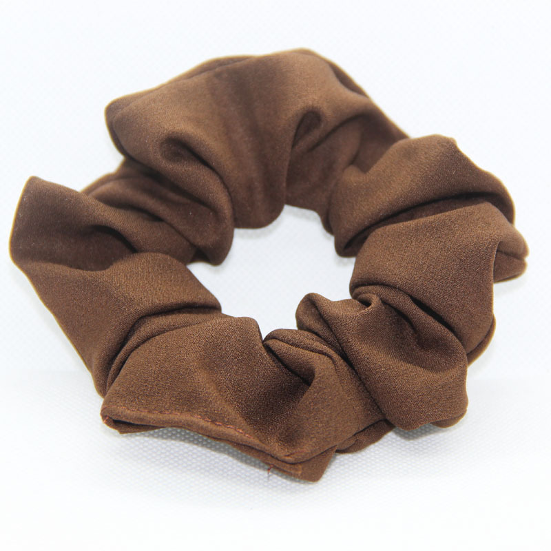 South Korea Imported Korean Jewelry Hair Accessories Candy Color Solid Color Fabric Craft Chiffon Hair Ring Headdress Flower Headwear Hair Rope