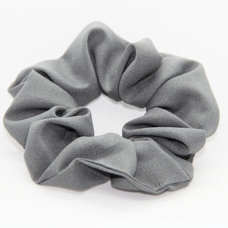 South Korea Imported Korean Jewelry Hair Accessories Candy Color Solid Color Fabric Craft Chiffon Hair Ring Headdress Flower Headwear Hair Rope