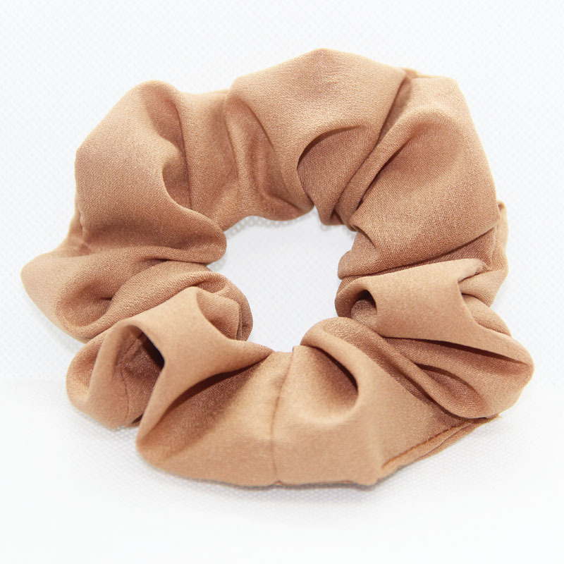South Korea Imported Korean Jewelry Hair Accessories Candy Color Solid Color Fabric Craft Chiffon Hair Ring Headdress Flower Headwear Hair Rope