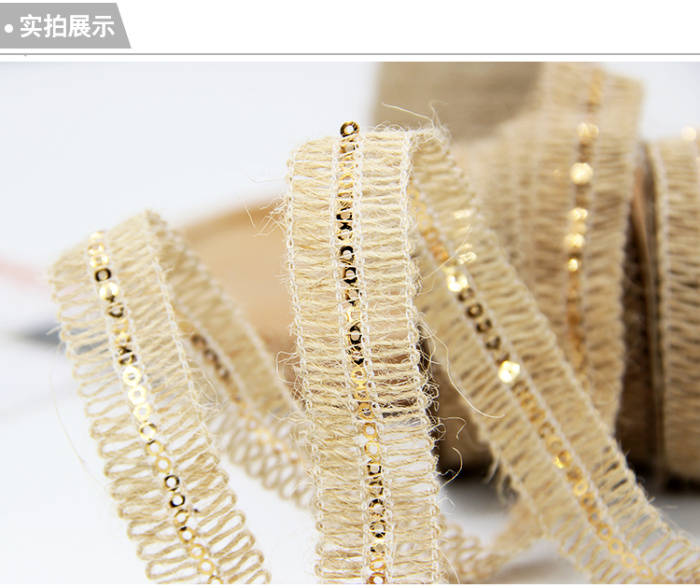 Factory Outlet clothing accessories knitted cotton hemp rope with rope braid DIY craft decoration rolls Ribbon