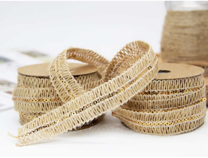 Factory Outlet clothing accessories knitted cotton hemp rope with rope braid DIY craft decoration rolls Ribbon