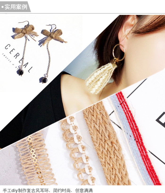 Factory Outlet clothing accessories knitted cotton hemp rope with rope braid DIY craft decoration rolls Ribbon