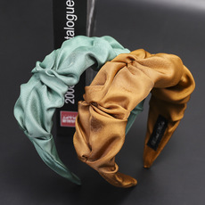 Headband Korean Fashion Sweet Bow Headband Hair Accessories Factory Wholesale Dongdaemun Solid Color Fabric Craft Hair Tie F315
