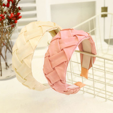 Headband Korean Fashion Sweet Bow Headband Hair Accessories Factory Wholesale Dongdaemun Solid Color Fabric Craft Hair Tie F315