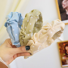 Headband Korean Fashion Sweet Bow Headband Hair Accessories Factory Wholesale Dongdaemun Solid Color Fabric Craft Hair Tie F315