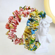 Headband Korean Fashion Sweet Bow Headband Hair Accessories Factory Wholesale Dongdaemun Solid Color Fabric Craft Hair Tie F315