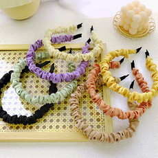 Headband Korean Fashion Sweet Bow Headband Hair Accessories Factory Wholesale Dongdaemun Solid Color Fabric Craft Hair Tie F315