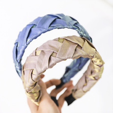 Headband Korean Fashion Sweet Bow Headband Hair Accessories Factory Wholesale Dongdaemun Solid Color Fabric Craft Hair Tie F315
