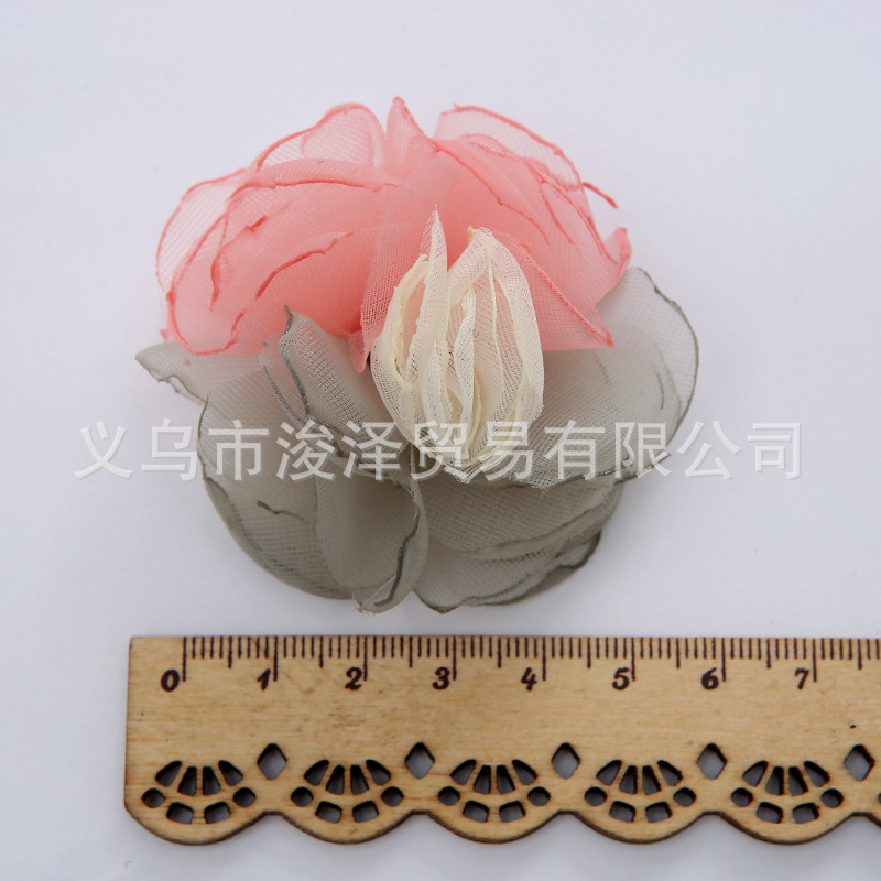 New Korean Style Shoes Bead Caps Flower Corsage Can Be Customized Burning Edge Fabric Craft Clothing Accessories DIY Handmade Accessories Can Be Customized