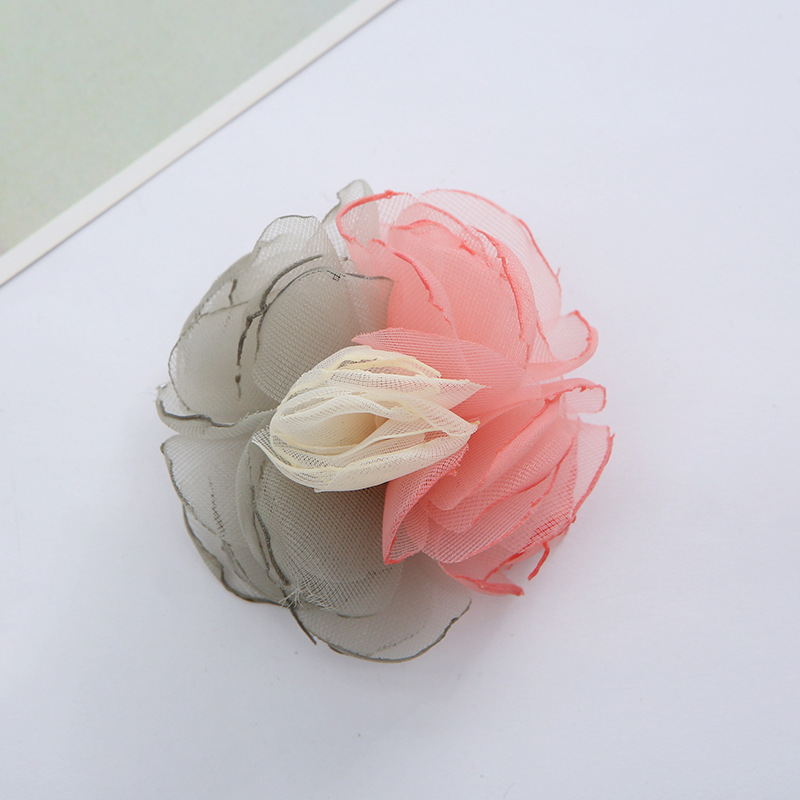 New Korean Style Shoes Bead Caps Flower Corsage Can Be Customized Burning Edge Fabric Craft Clothing Accessories DIY Handmade Accessories Can Be Customized