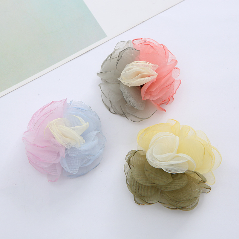 New Korean Style Shoes Bead Caps Flower Corsage Can Be Customized Burning Edge Fabric Craft Clothing Accessories DIY Handmade Accessories Can Be Customized
