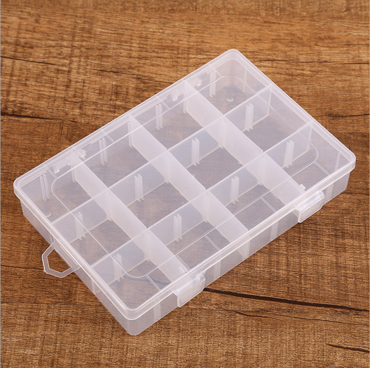 Detachable 12-Grid Storage Box Transparent Pp Plastic Box Jewelry Accessory Box Tool Finishing Packing Box Wholesale