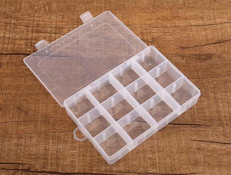 Detachable 12-Grid Storage Box Transparent Pp Plastic Box Jewelry Accessory Box Tool Finishing Packing Box Wholesale Detachable 12-Grid Storage Box Transparent Pp Plastic Box Jewelry Accessory Box Tool Finishing Packing Box Wholesale