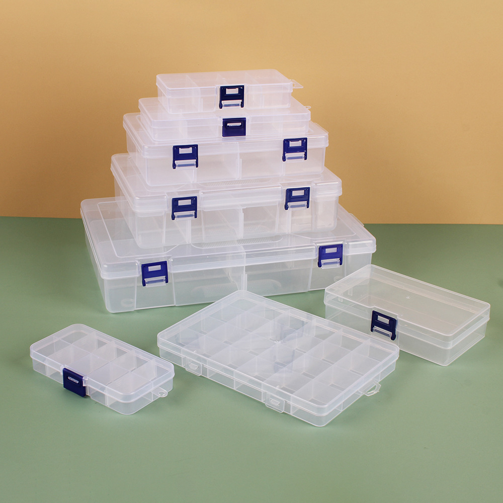Transparent Plastic 24 Grid Jewelry Storage Box Electronic Components Accessory Box Classification Lattice Jewelry Box Small Spare Parts Box