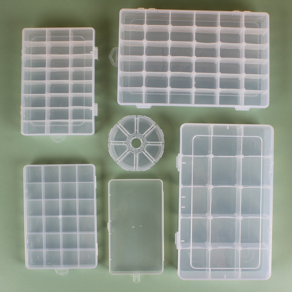 Transparent Plastic 24 Grid Jewelry Storage Box Electronic Components Accessory Box Classification Lattice Jewelry Box Small Spare Parts Box