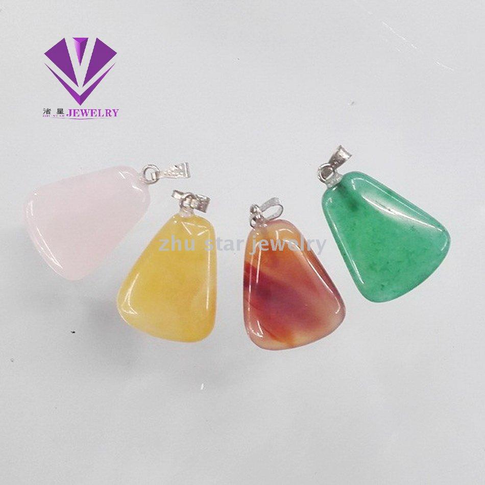 Trapezoid Shape Semi-Precious Natural Stone Beads Pendant Charm For Necklace Making Jewelry Accessory Trapezoid Shape Semi-Precious Natural Stone Beads Pendant Charm For Necklace Making Jewelry Accessory