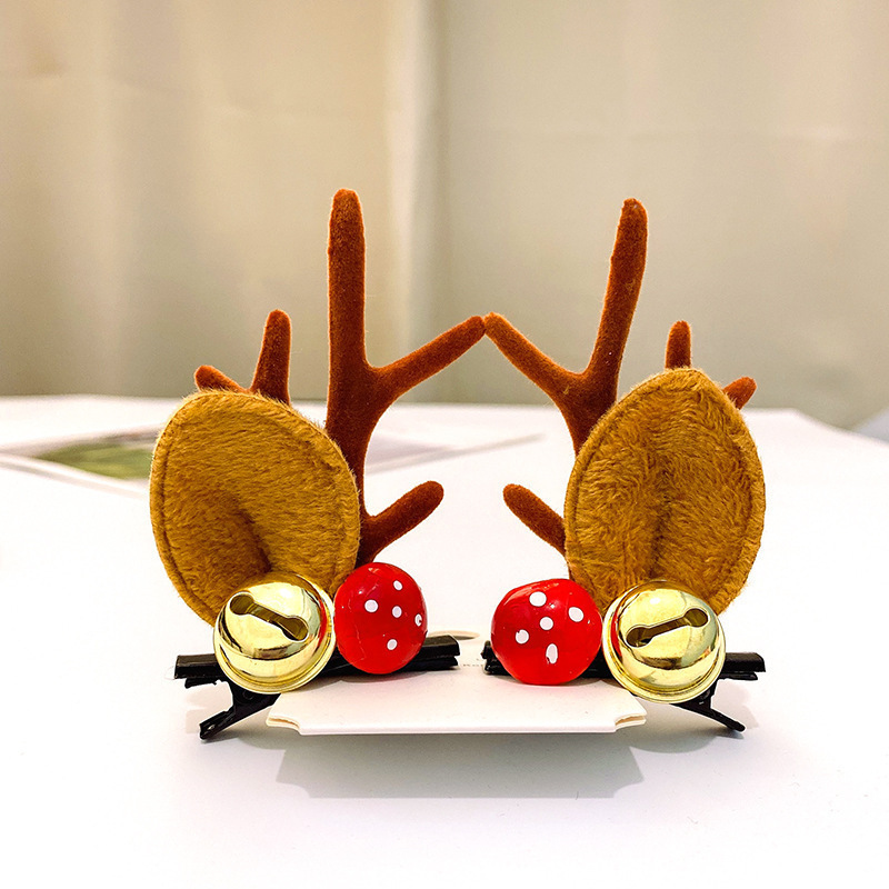 Christmas Barrettes Head Hair Clip Barrettes Headdress New Year Red Hair Accessory Female Online Influencer Antlers Hairpin Cute Jewelry Christmas Barrettes Head Hair Clip Barrettes Headdress New Year Red Hair Accessory Female Online Influencer Antlers Hairpin Cute Jewelry