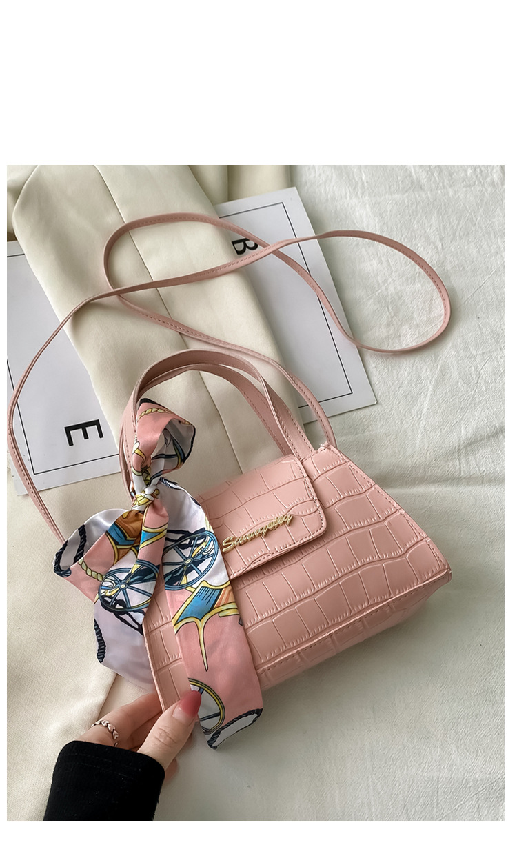 Silk Scarf Fashion Messenger Bag Lady Handbags Stone Pattern Portable Shoulder Bag Kelly Bag Cross-Border Wholesale Silk Scarf Fashion Messenger Bag Lady Handbags Stone Pattern Portable Shoulder Bag Kelly Bag Cross-Border Wholesale
