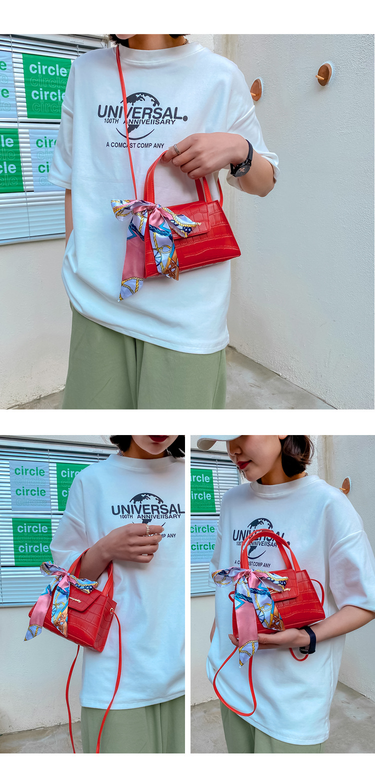 Silk Scarf Fashion Messenger Bag Lady Handbags Stone Pattern Portable Shoulder Bag Kelly Bag Cross-Border Wholesale Silk Scarf Fashion Messenger Bag Lady Handbags Stone Pattern Portable Shoulder Bag Kelly Bag Cross-Border Wholesale