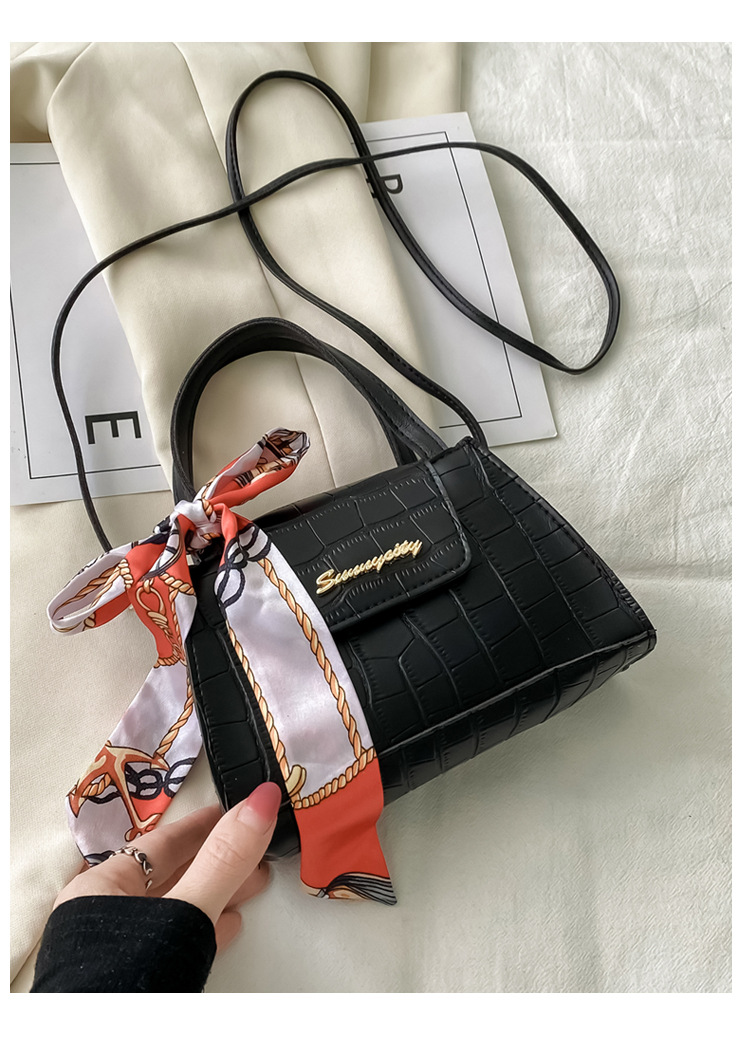 Silk Scarf Fashion Messenger Bag Lady Handbags Stone Pattern Portable Shoulder Bag Kelly Bag Cross-Border Wholesale Silk Scarf Fashion Messenger Bag Lady Handbags Stone Pattern Portable Shoulder Bag Kelly Bag Cross-Border Wholesale